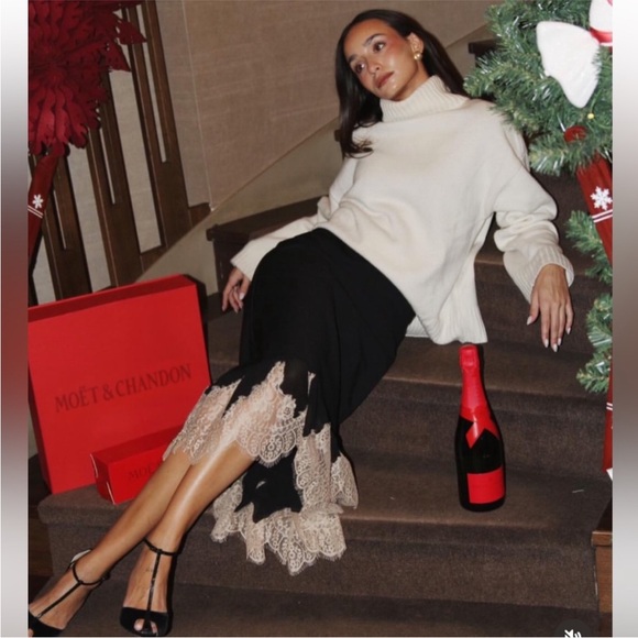 ZARA ZW Collection Combined Lace Skirt NWT - Picture 3 of 10